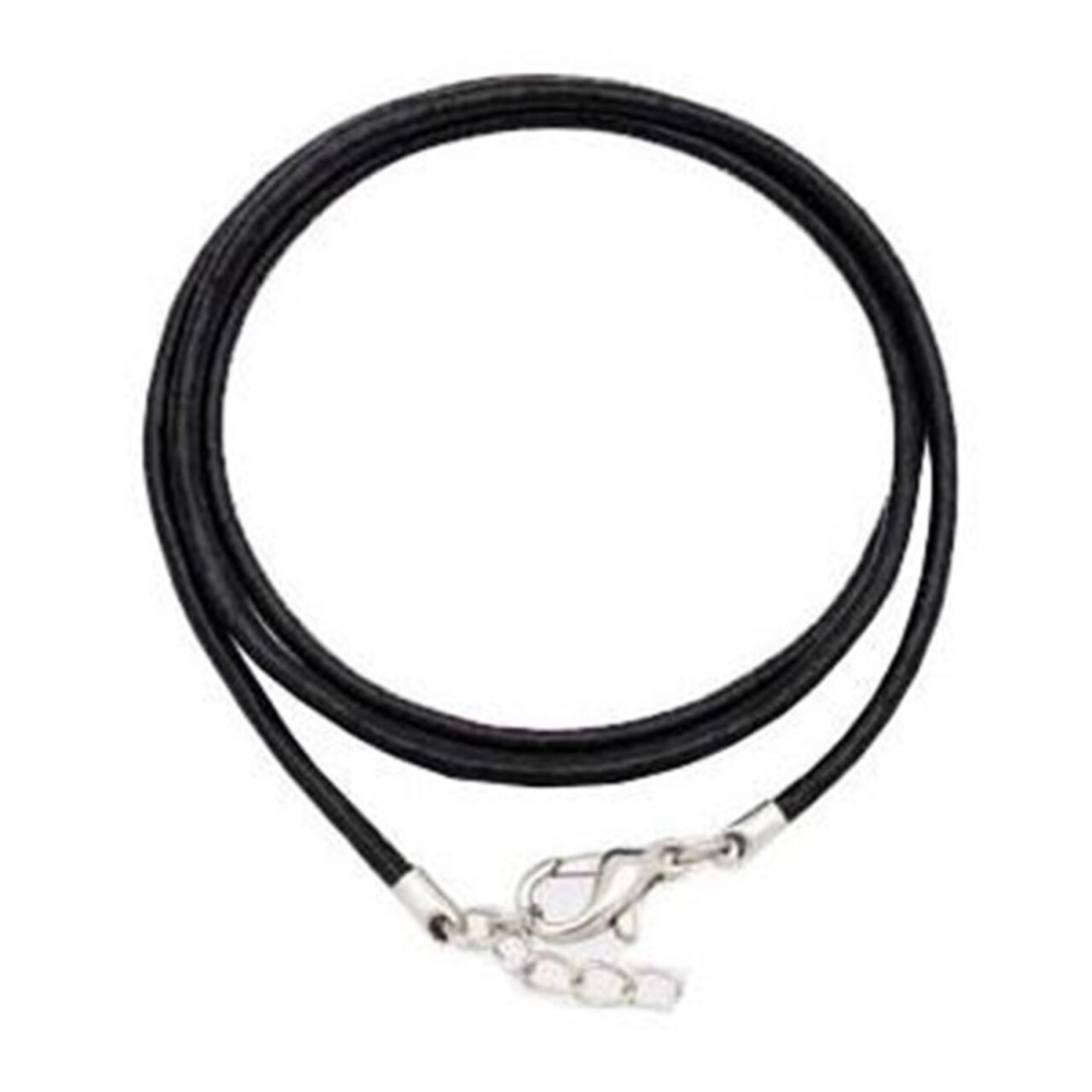 18"-20" - 10-Pack 2mm Aanraku Leather Neck Cord Single Strand with Nickel-Free Silver Finish Clasp
